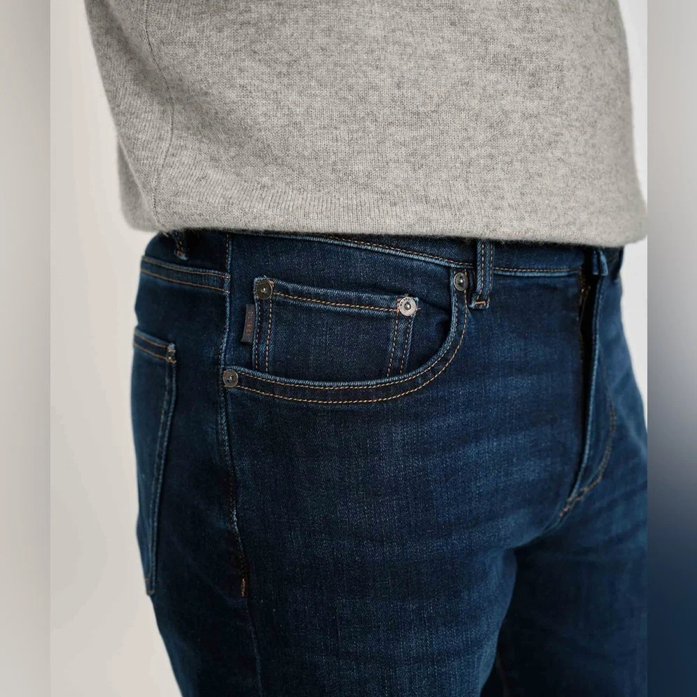 Russell Slim Straight Blue Jeans‎ Thunderbird (Dark Indigo) 34x32 Denim